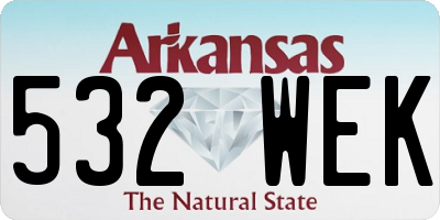 AR license plate 532WEK