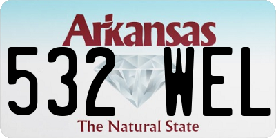AR license plate 532WEL