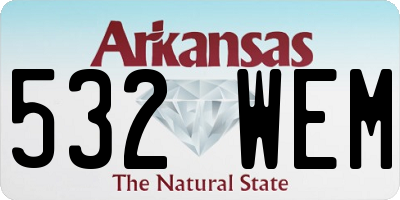 AR license plate 532WEM