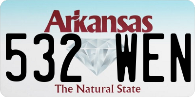 AR license plate 532WEN