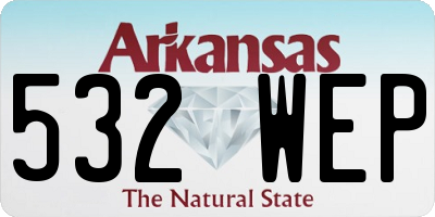 AR license plate 532WEP