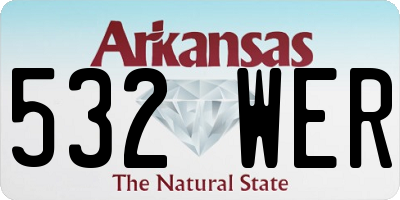 AR license plate 532WER