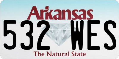 AR license plate 532WES