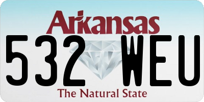 AR license plate 532WEU