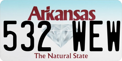AR license plate 532WEW
