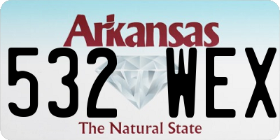 AR license plate 532WEX