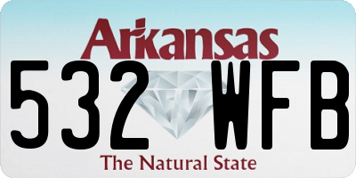 AR license plate 532WFB
