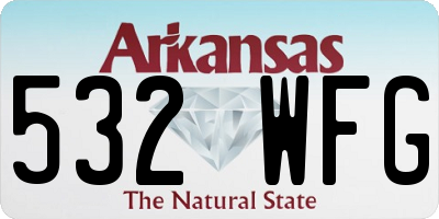 AR license plate 532WFG