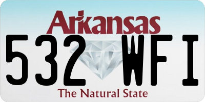 AR license plate 532WFI