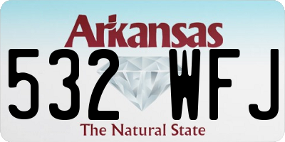 AR license plate 532WFJ
