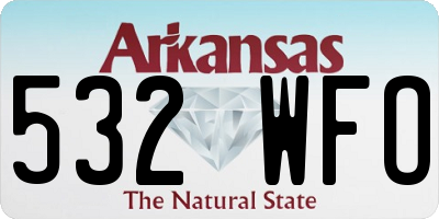 AR license plate 532WFO