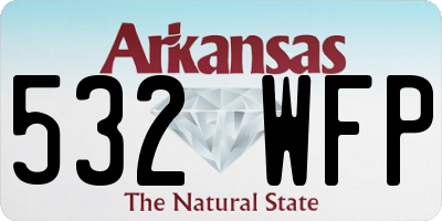 AR license plate 532WFP