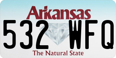 AR license plate 532WFQ