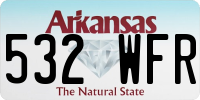 AR license plate 532WFR