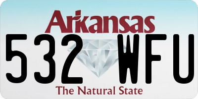AR license plate 532WFU