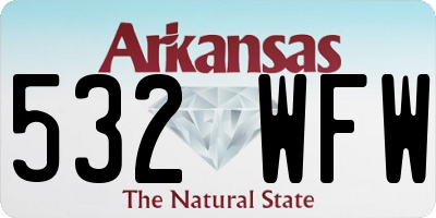AR license plate 532WFW