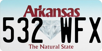 AR license plate 532WFX