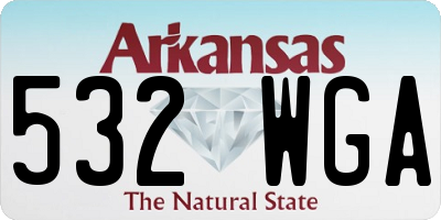 AR license plate 532WGA