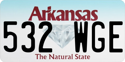 AR license plate 532WGE