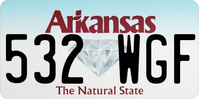 AR license plate 532WGF