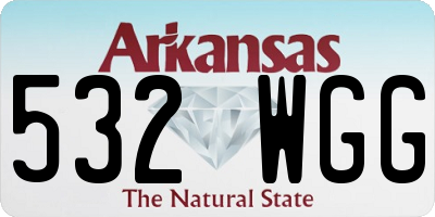 AR license plate 532WGG