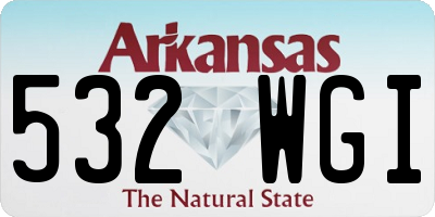 AR license plate 532WGI