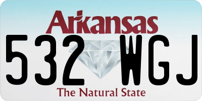 AR license plate 532WGJ