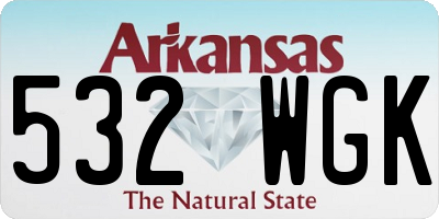 AR license plate 532WGK