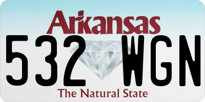 AR license plate 532WGN