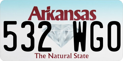 AR license plate 532WGO