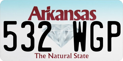 AR license plate 532WGP