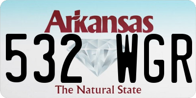 AR license plate 532WGR