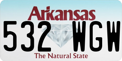 AR license plate 532WGW