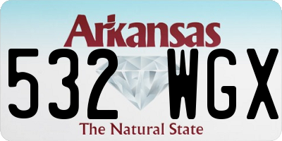 AR license plate 532WGX
