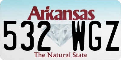 AR license plate 532WGZ