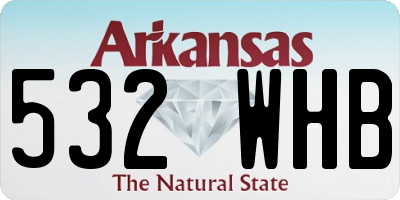 AR license plate 532WHB