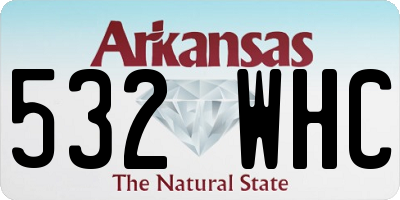 AR license plate 532WHC