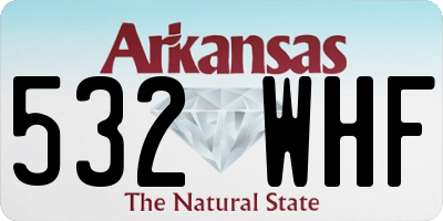 AR license plate 532WHF