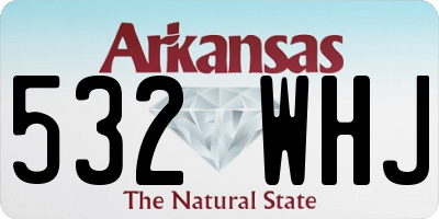 AR license plate 532WHJ