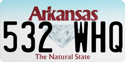 AR license plate 532WHQ