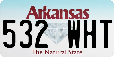 AR license plate 532WHT