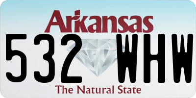 AR license plate 532WHW