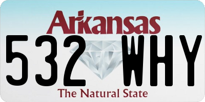 AR license plate 532WHY