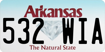 AR license plate 532WIA