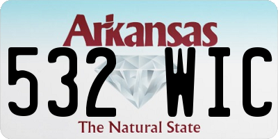 AR license plate 532WIC