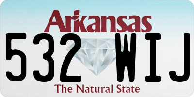 AR license plate 532WIJ