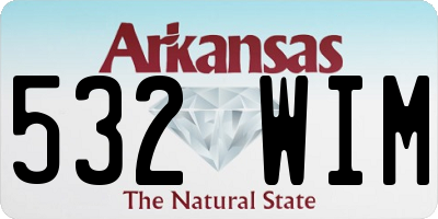 AR license plate 532WIM