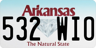 AR license plate 532WIO