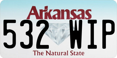 AR license plate 532WIP