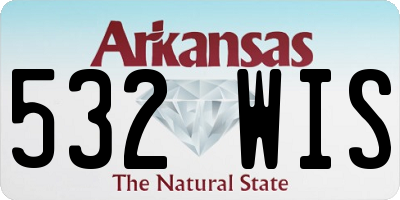 AR license plate 532WIS